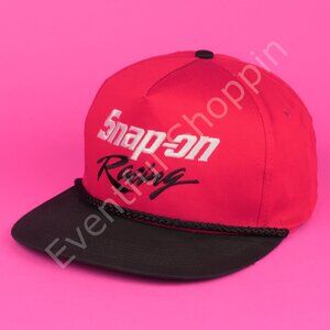 Vintage Snap On Racing Hat Mens Snapback Red Black New